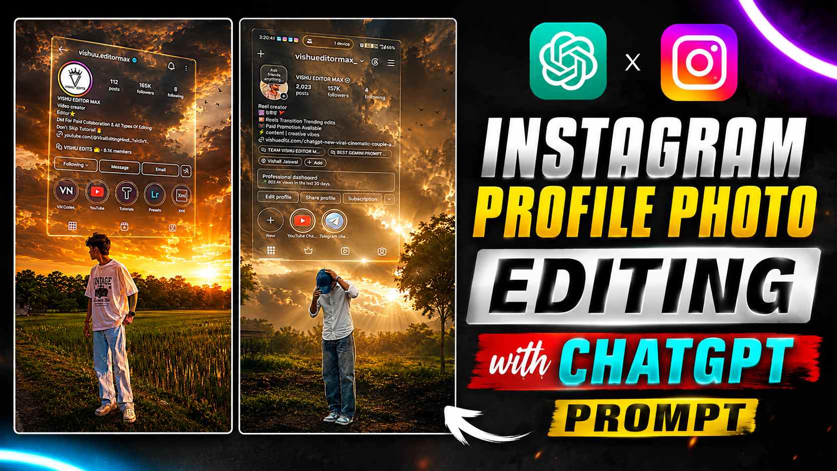 Instagram Profile Photo Editing with ChatGPT | Trending Prompt