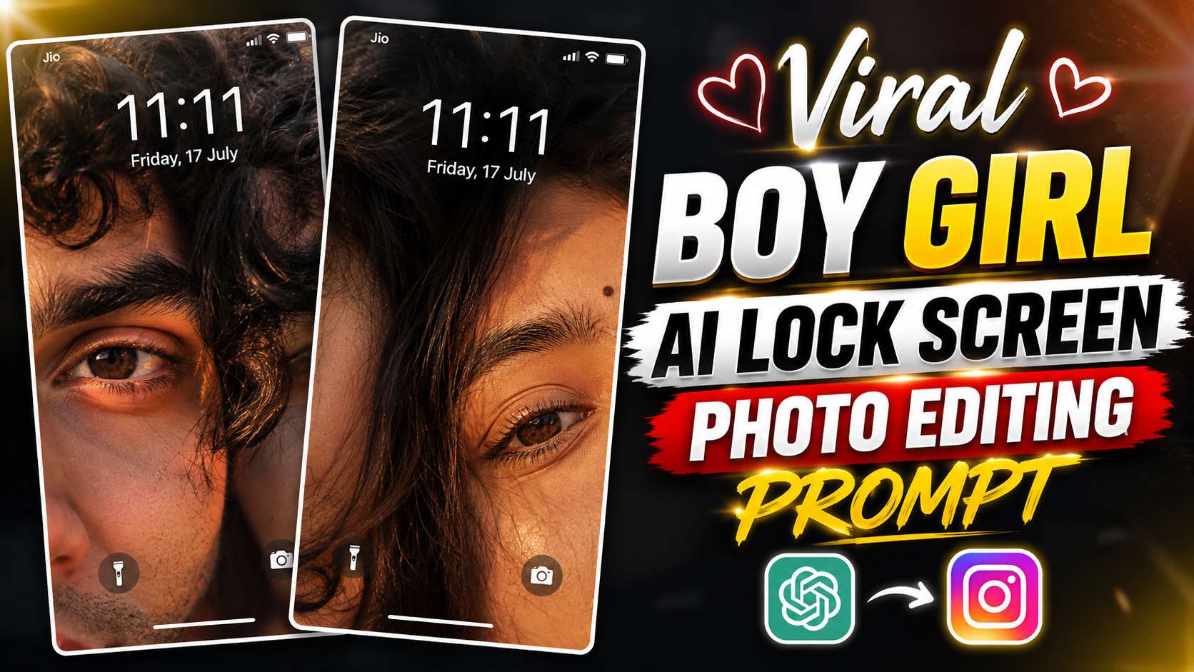 Viral Boy Girl AI Lock Screen Photo Editing Prompt