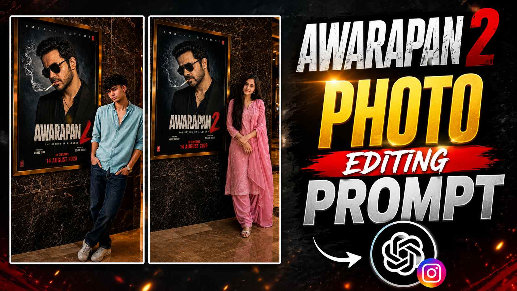 Awarapan 2 Cinema Poster AI Photo Editing Prompt
