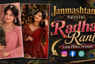 Janmashtami Special Radha Rani Look Photo Prompt