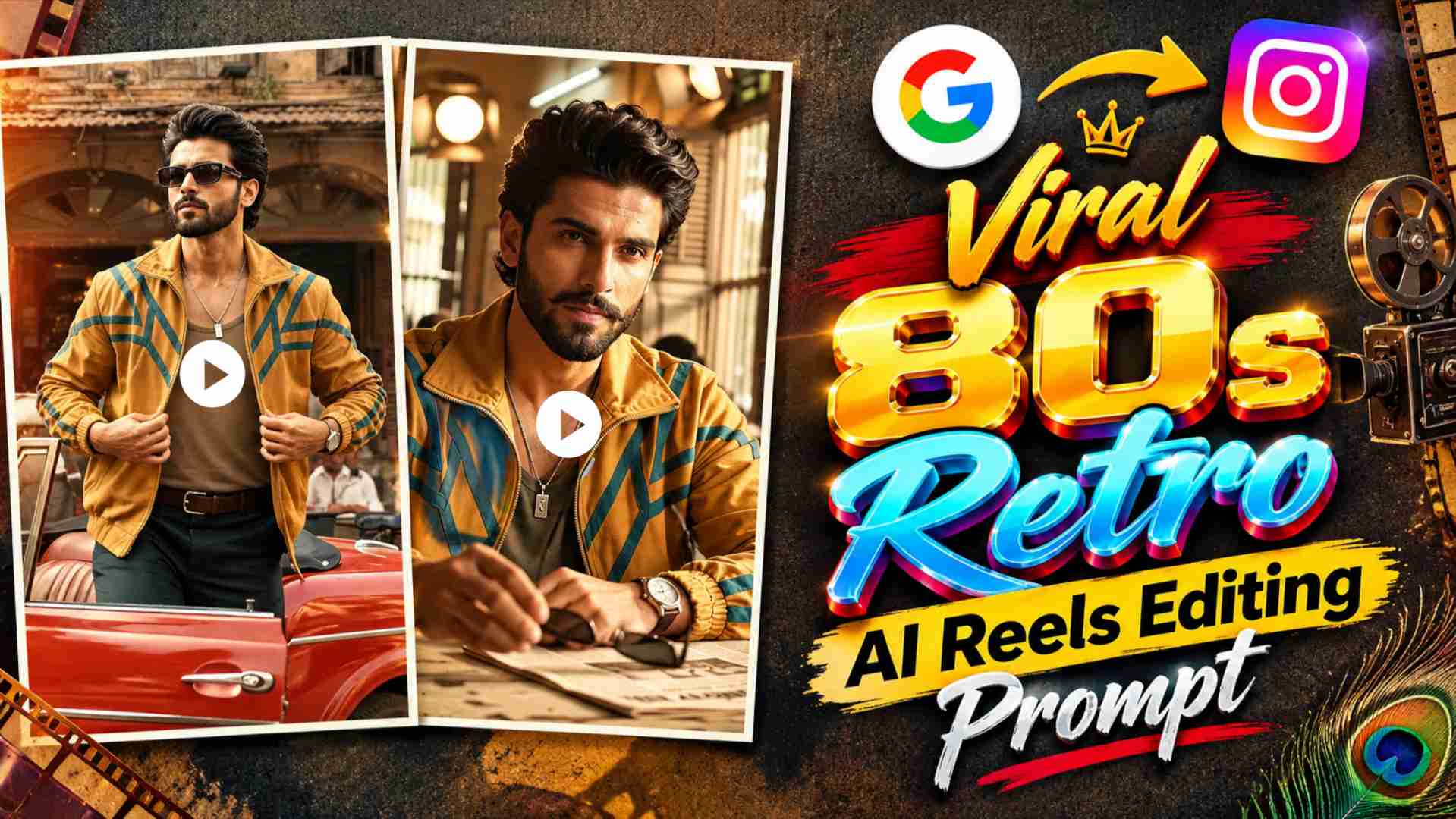80s Retro AI Reels Editing | Create Cinematic Reel With Flow AI