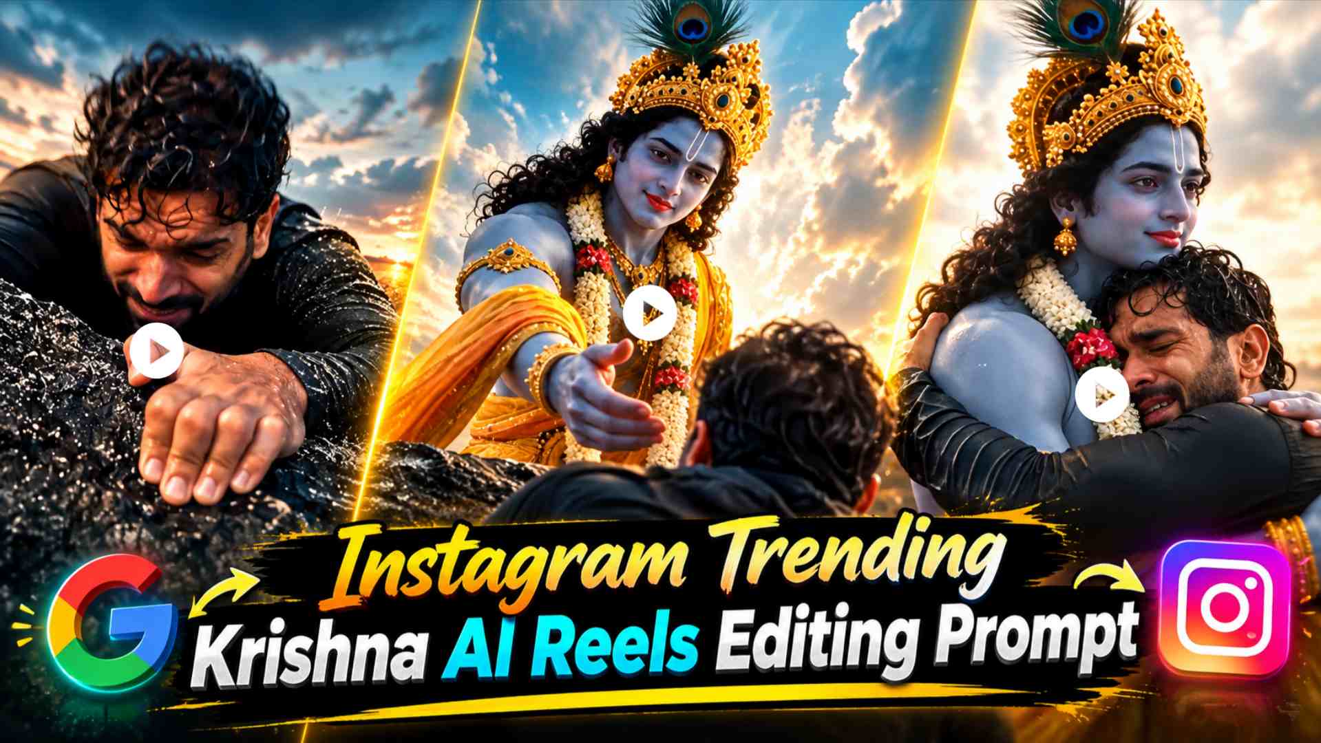 Krishna AI Video Prompt | Google Flow Krishna Reels Editing
