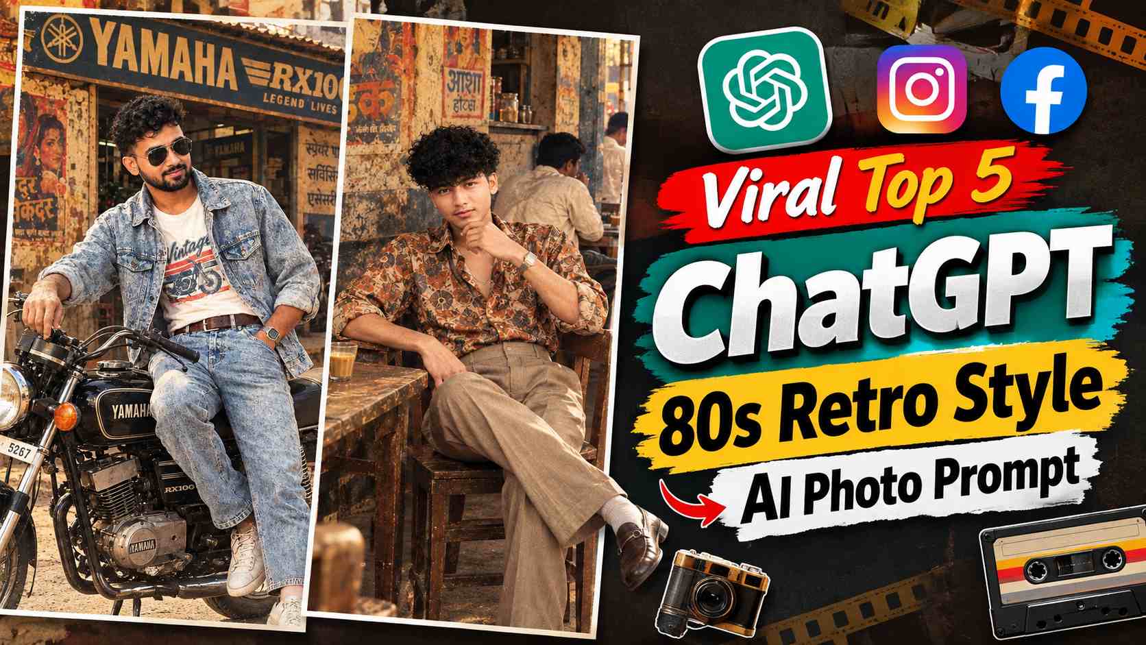 Chatgpt 80s Retro Style Ai Photo Editing Prompts | 80s Prompt
