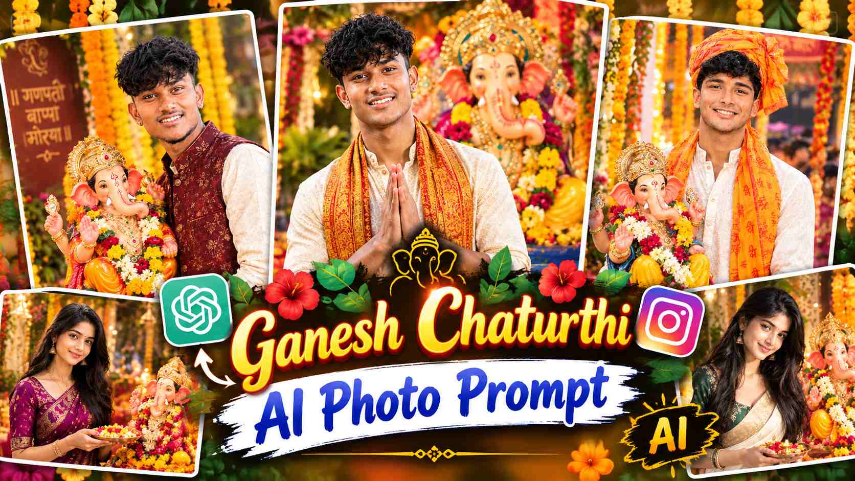 Ganesh Chaturthi AI Photo Editing Prompt 2026 – Ganesh Ji Photo